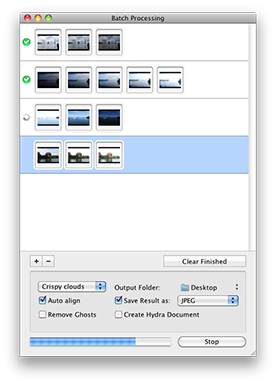 New in Hydra Pro 3: batch processing to render several HDR images in a row